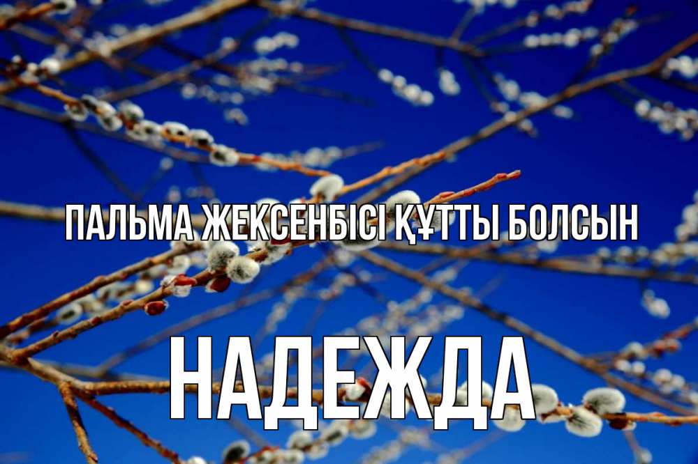 Күн сайын ашық хат с именем, Надежда Пальма жексенбісі құтты болсын верба Онлайн тегін жүктеп алу тілектері бар керемет карта 