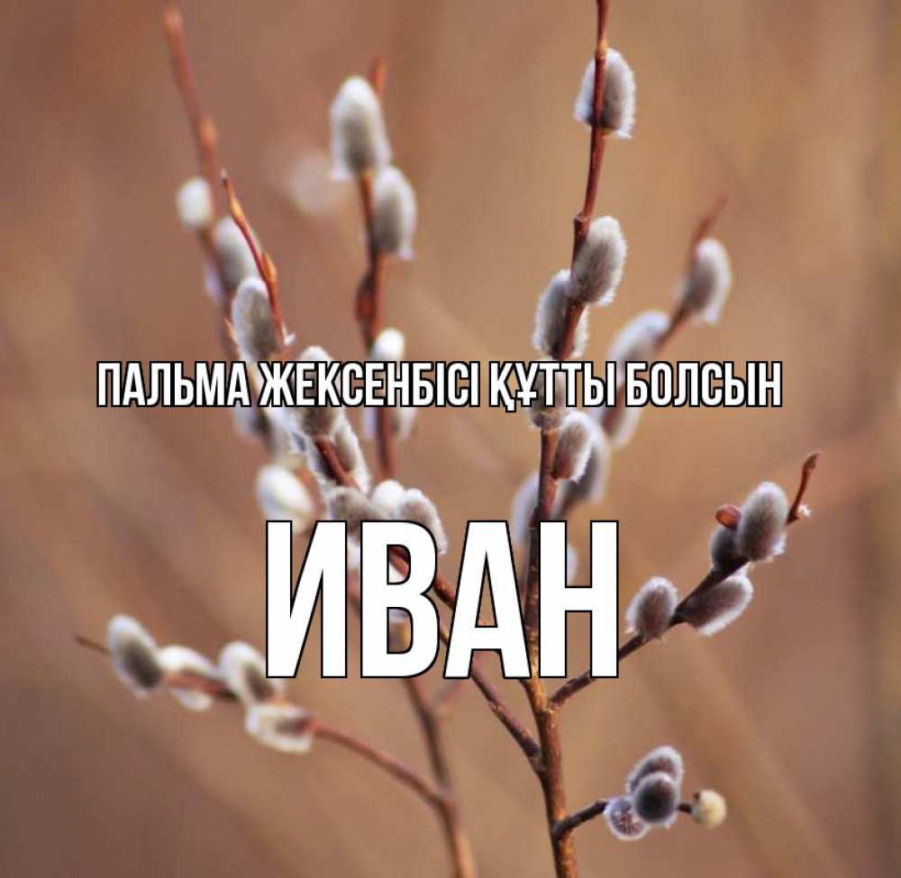 Күн сайын ашық хат с именем, Иван Пальма жексенбісі құтты болсын верба Онлайн тегін жүктеп алу тілектері бар керемет карта 