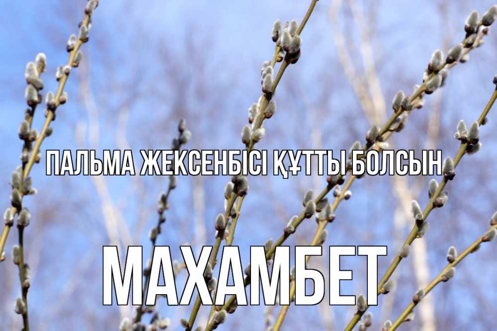 Күн сайын ашық хат с именем, МАХАМБЕТ Пальма жексенбісі құтты болсын верба Онлайн тегін жүктеп алу тілектері бар керемет карта 