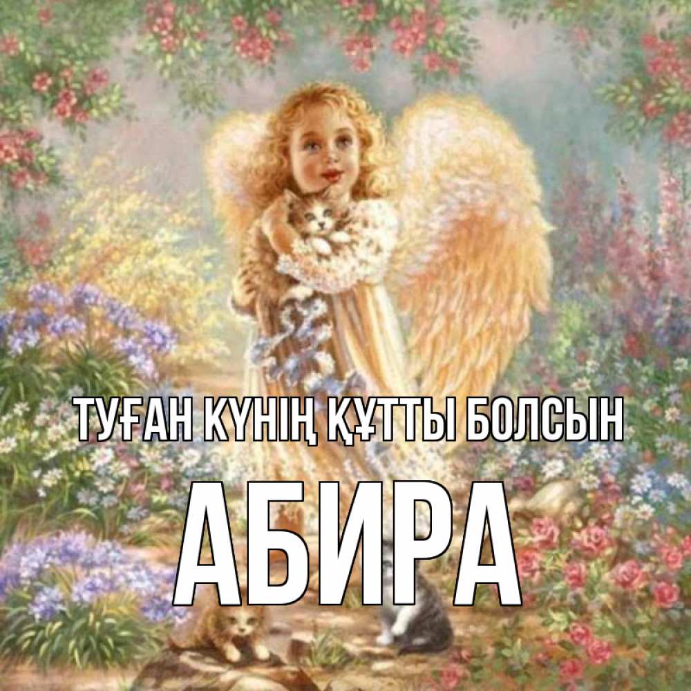 Күн сайын ашық хат с именем, АБИРА Туған күнің құтты болсын держит котенка Онлайн тегін жүктеп алу тілектері бар керемет карта 
