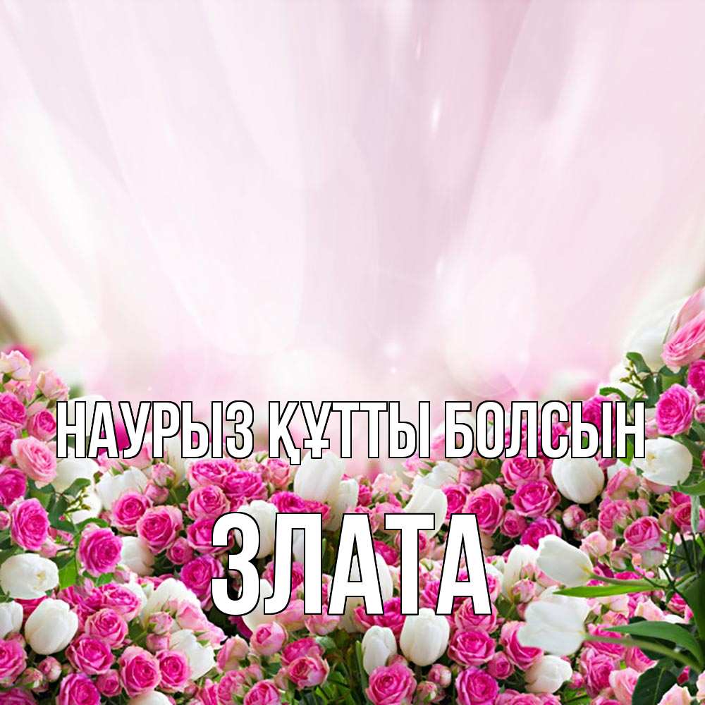 Күн сайын ашық хат с именем, Злата Наурыз құтты болсын под снегом Онлайн тегін жүктеп алу тілектері бар керемет карта 