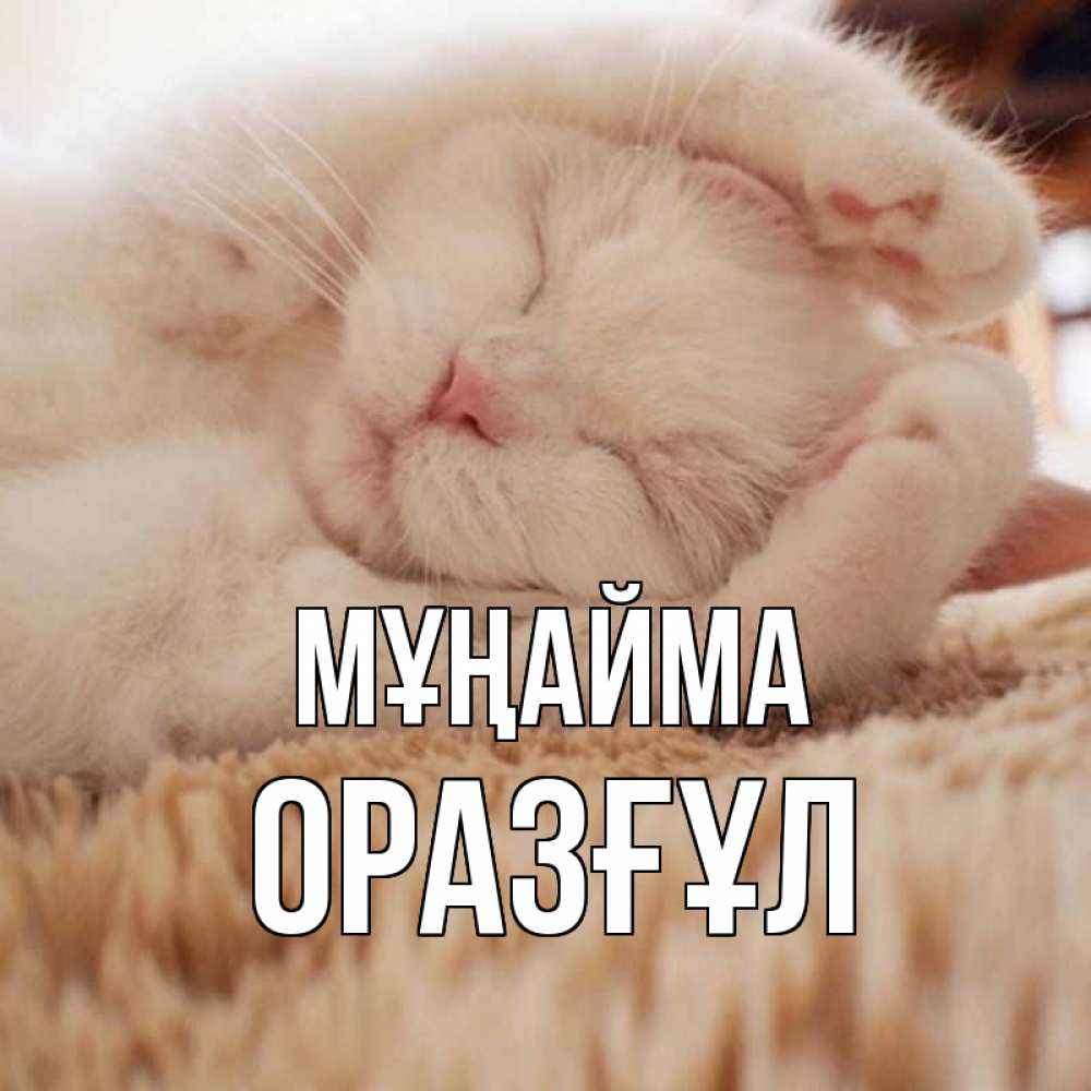 Күн сайын ашық хат с именем, ОРАЗҒҰЛ Мұңайма белый кот Онлайн тегін жүктеп алу тілектері бар керемет карта 