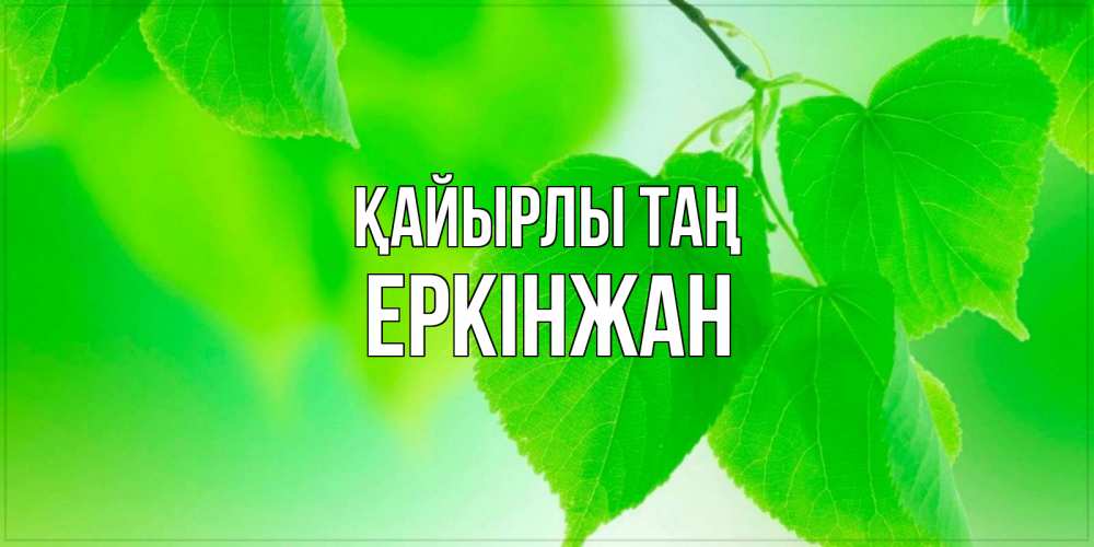 Күн сайын ашық хат с именем, Еркінжан Қайырлы таң доброе утро с березовыми листьями Онлайн тегін жүктеп алу тілектері бар керемет карта 