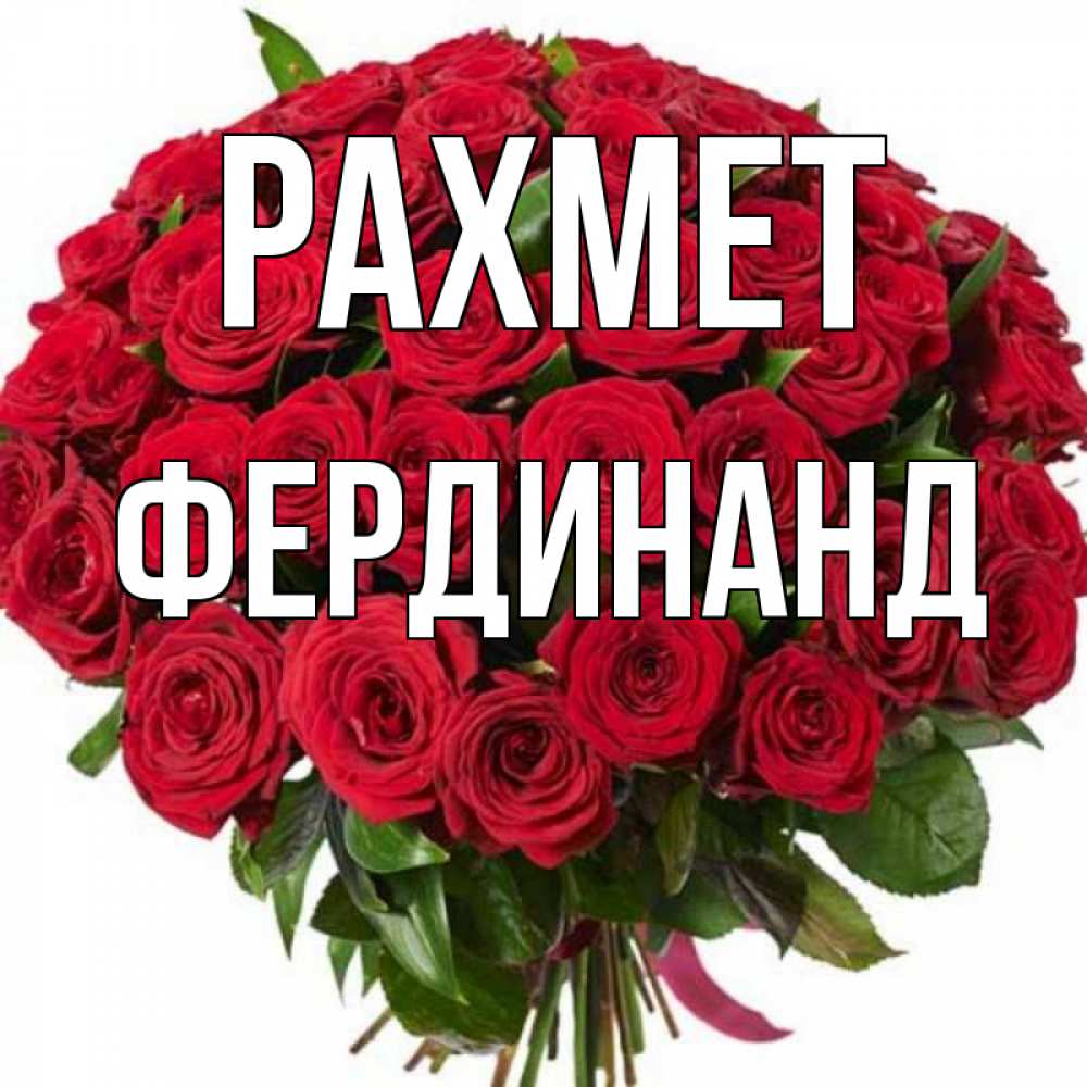 Күн сайын ашық хат с именем, Фердинанд рахмет букет красных роз Онлайн тегін жүктеп алу тілектері бар керемет карта 
