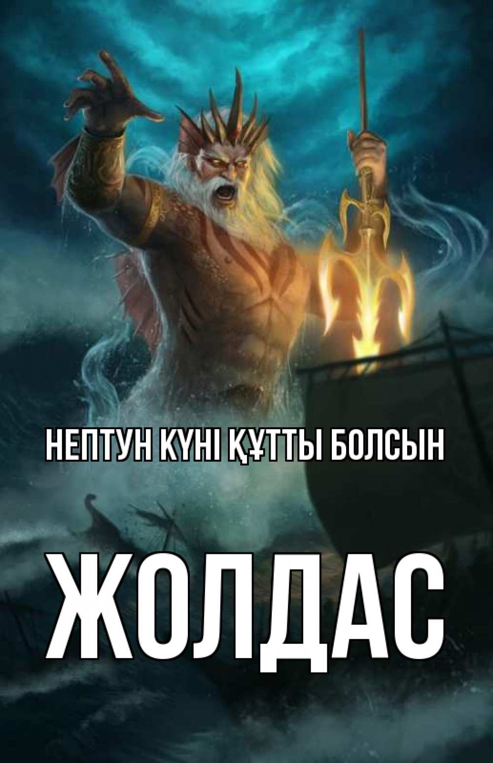 Күн сайын ашық хат с именем, Жолдас нептун күні құтты болсын с днем Нептуна Онлайн тегін жүктеп алу тілектері бар керемет карта 