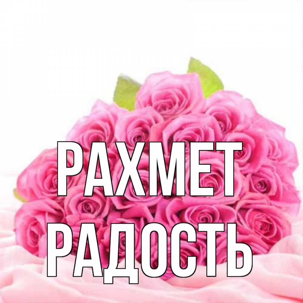 Күн сайын ашық хат с именем, Радость рахмет розовые розы с подписью Онлайн тегін жүктеп алу тілектері бар керемет карта 