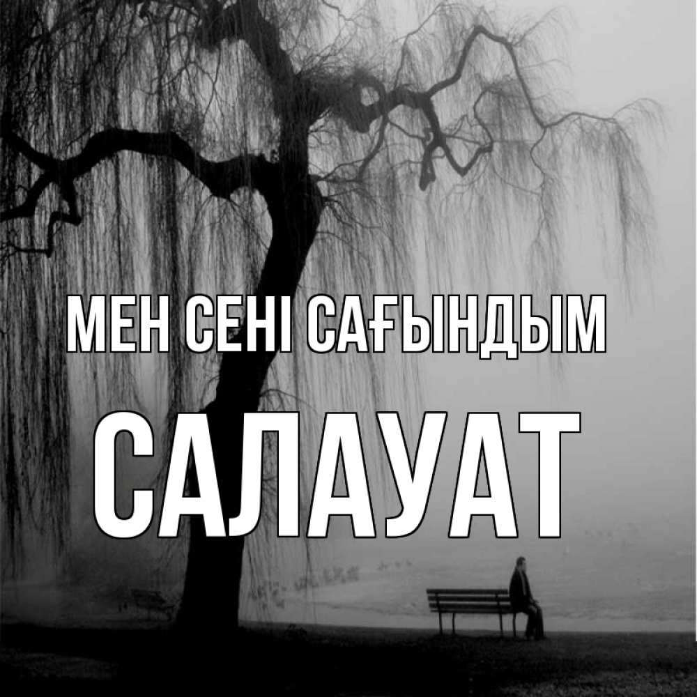 Күн сайын ашық хат с именем, САЛАУАТ Мен сені сағындым лавочка под деревом я жду тебя Онлайн тегін жүктеп алу тілектері бар керемет карта 