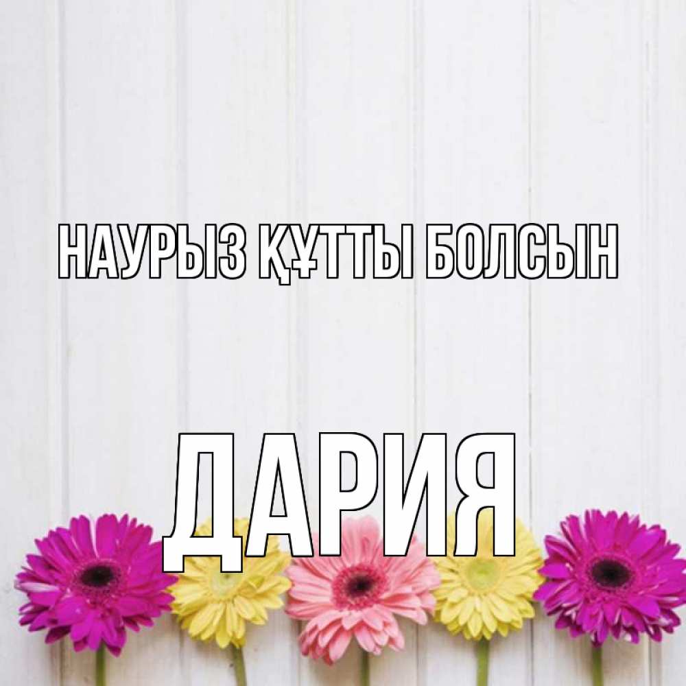 Күн сайын ашық хат с именем, ДАРИЯ Наурыз құтты болсын женщинам 1 Онлайн тегін жүктеп алу тілектері бар керемет карта 