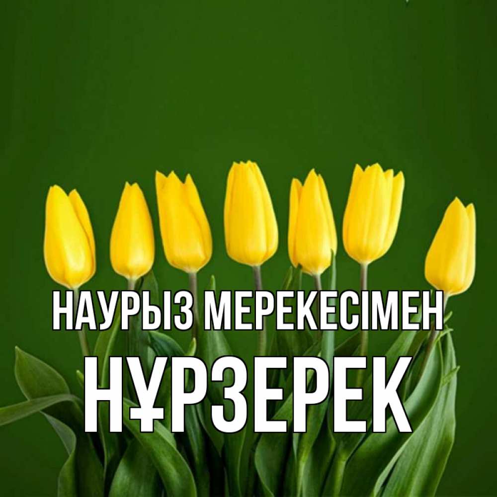 Күн сайын ашық хат с именем, НҰРЗЕРЕК Наурыз мерекесімен желтого цвета 3 Онлайн тегін жүктеп алу тілектері бар керемет карта 