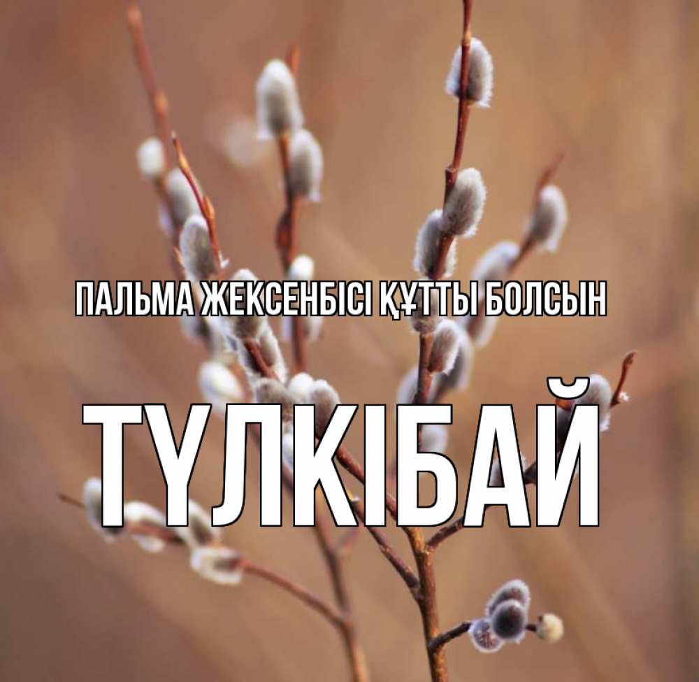Күн сайын ашық хат с именем, ТҮЛКІБАЙ Пальма жексенбісі құтты болсын верба Онлайн тегін жүктеп алу тілектері бар керемет карта 