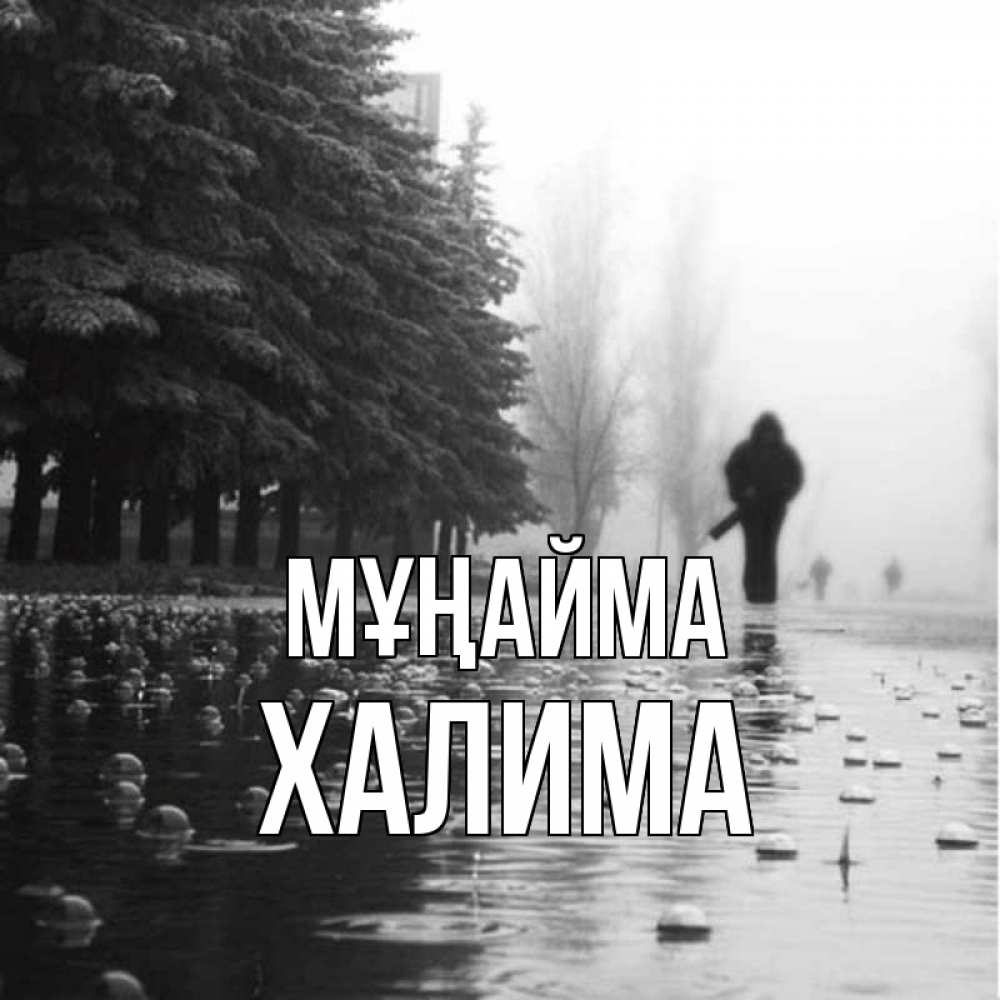 Күн сайын ашық хат с именем, ХАЛИМА Мұңайма улица под дождем Онлайн тегін жүктеп алу тілектері бар керемет карта 