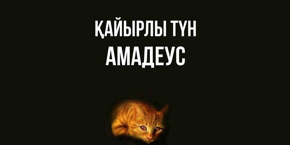 Күн сайын ашық хат с именем, Амадеус Қайырлы түн кот Онлайн тегін жүктеп алу тілектері бар керемет карта 