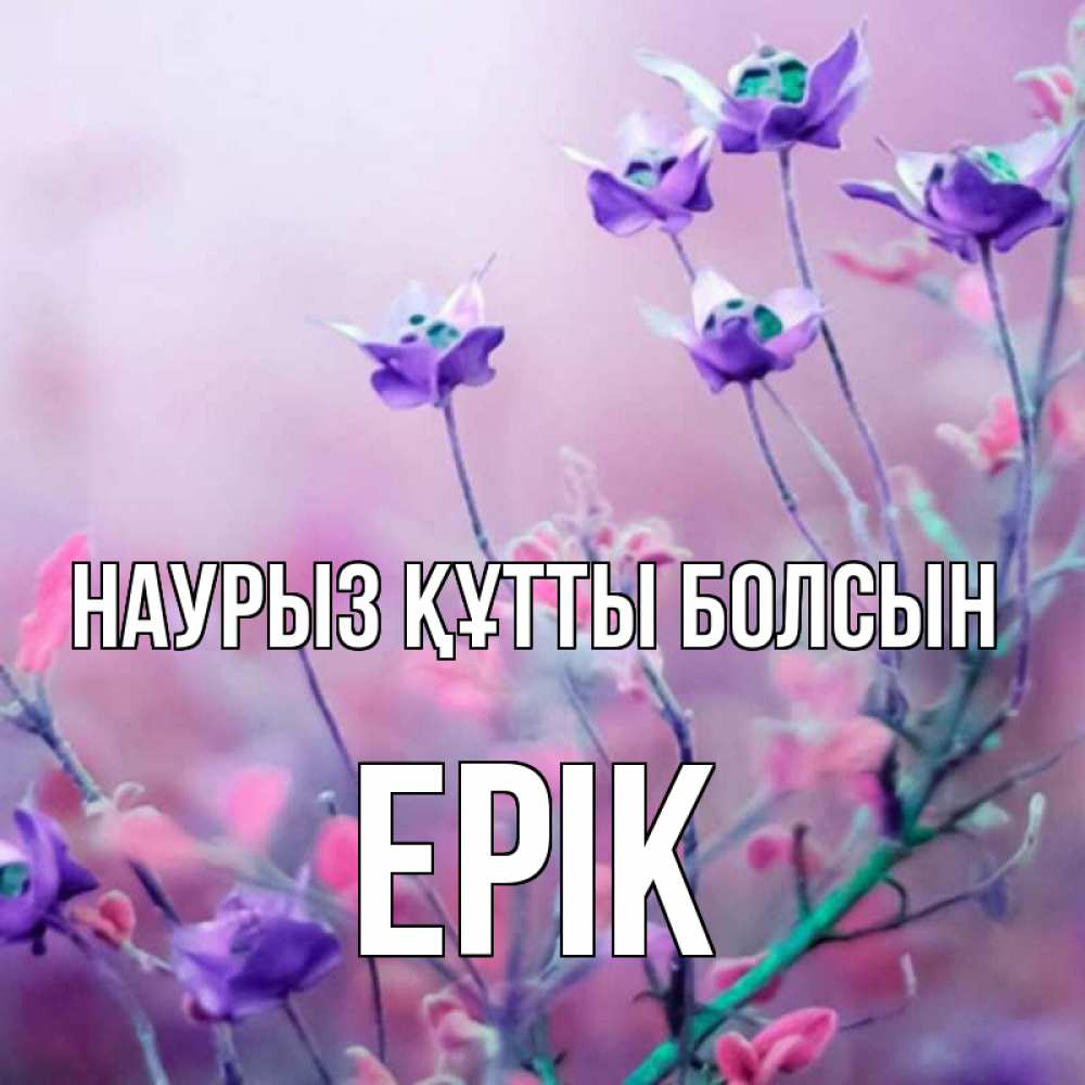 Күн сайын ашық хат с именем, Ерік Наурыз құтты болсын наурыз  2 Онлайн тегін жүктеп алу тілектері бар керемет карта 