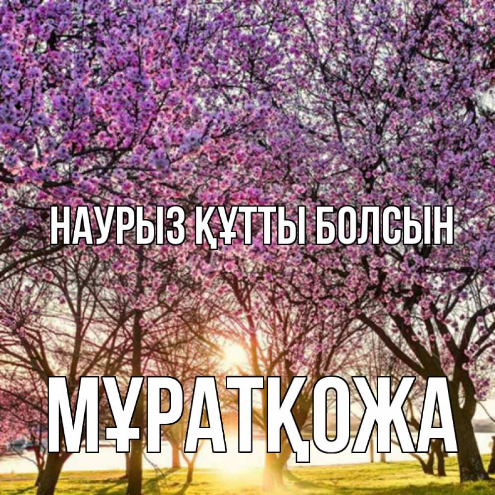 Күн сайын ашық хат с именем, Мұратқожа Наурыз құтты болсын наурыз Онлайн тегін жүктеп алу тілектері бар керемет карта 