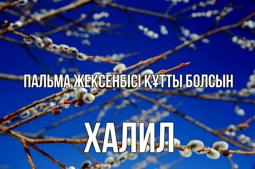 Күн сайын ашық хат с именем, ХАЛИЛ Пальма жексенбісі құтты болсын верба Онлайн тегін жүктеп алу тілектері бар керемет карта 