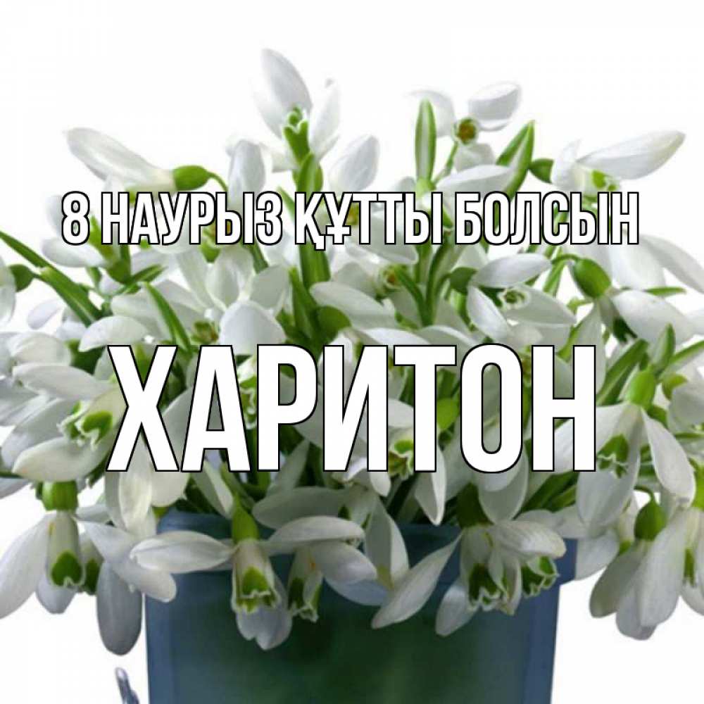 Күн сайын ашық хат с именем, Харитон 8 наурыз құтты болсын цветы к международному женскому дню Онлайн тегін жүктеп алу тілектері бар керемет карта 