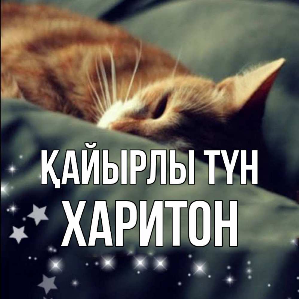 Күн сайын ашық хат с именем, Харитон Қайырлы түн кроватка Онлайн тегін жүктеп алу тілектері бар керемет карта 