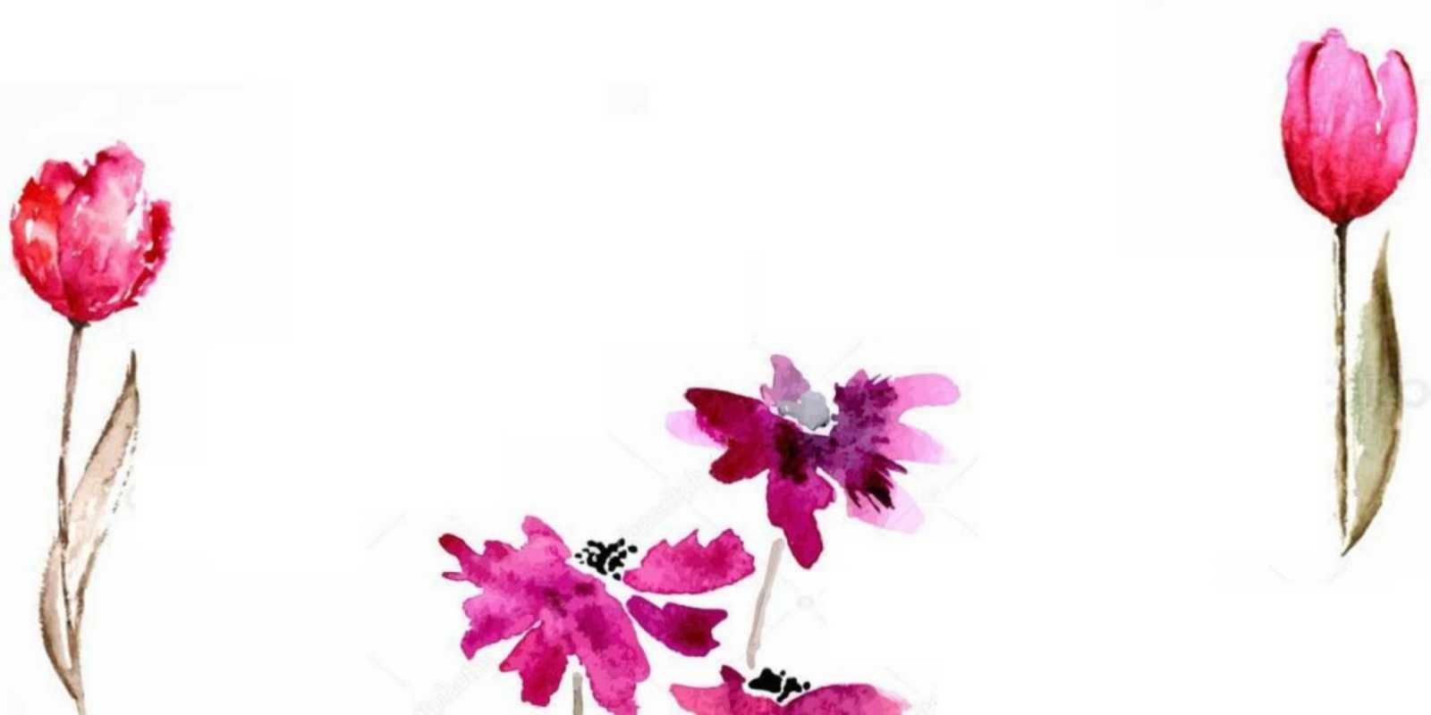 Открытка открытки красками нарисованные с цветами красные цветы нарисованные акварелью Туған күніңмен 