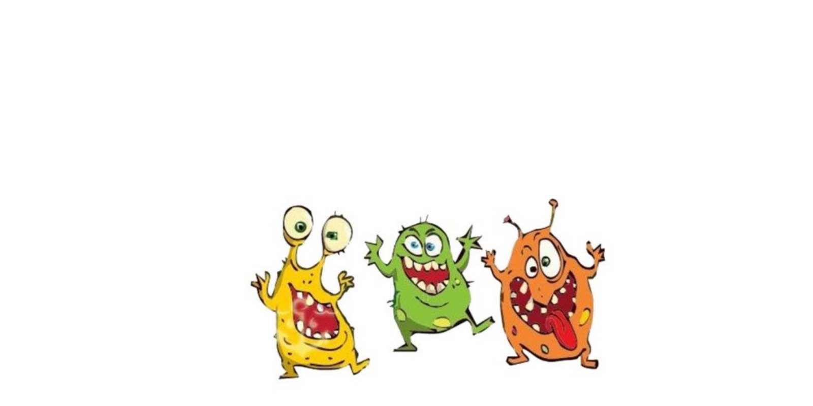 Открытка вирусы желают выздоровления бациллы пляшут Жазыл 