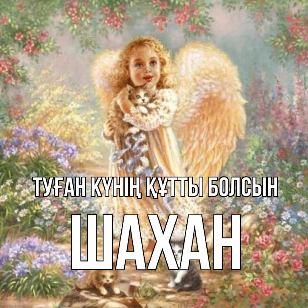 Күн сайын ашық хат с именем, ШАХАН Туған күнің құтты болсын держит котенка Онлайн тегін жүктеп алу тілектері бар керемет карта 