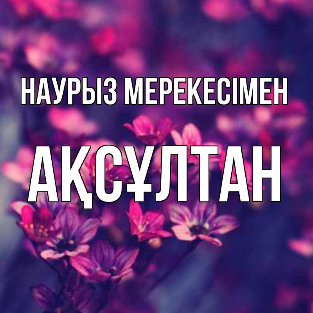 Күн сайын ашық хат с именем, Ақсұлтан Наурыз мерекесімен небольшие цветы 1 Онлайн тегін жүктеп алу тілектері бар керемет карта 
