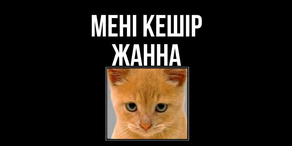 Күн сайын ашық хат с именем, ЖАННА Мені кешір рыжий грустный кот просит прощения Онлайн тегін жүктеп алу тілектері бар керемет карта 