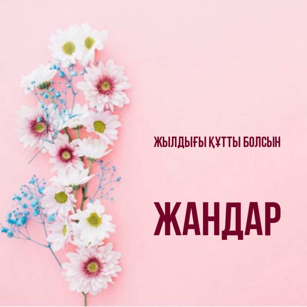 Күн сайын ашық хат с именем, Жандар Жылдығы құтты болсын Родная моя с днем рождения тебя картинка с цветами белыми и голубыми Онлайн тегін жүктеп алу тілектері бар керемет карта 