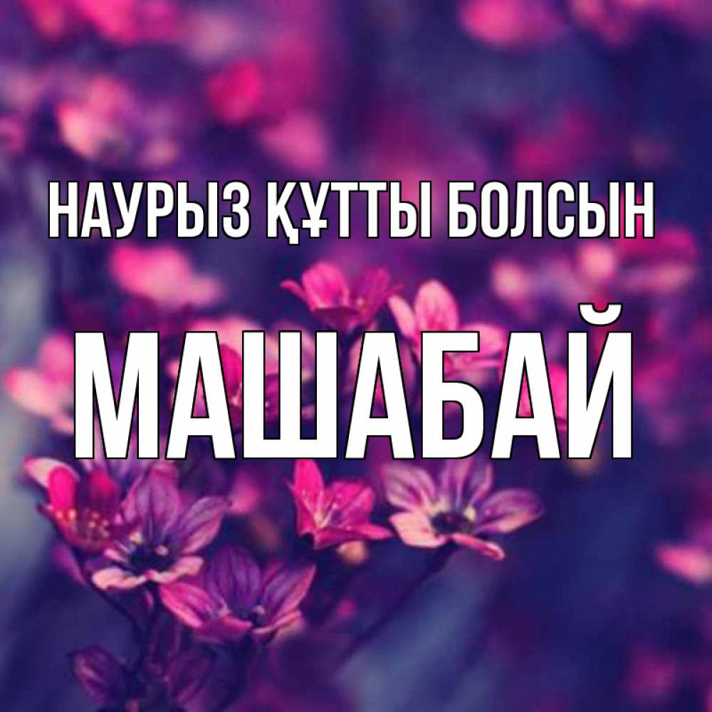 Күн сайын ашық хат с именем, МАШАБАЙ Наурыз құтты болсын небольшие цветы 1 Онлайн тегін жүктеп алу тілектері бар керемет карта 