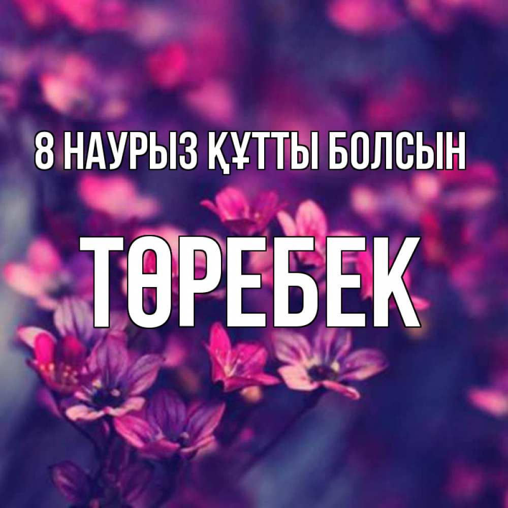 Күн сайын ашық хат с именем, ТӨРЕБЕК 8 наурыз құтты болсын небольшие цветы 1 Онлайн тегін жүктеп алу тілектері бар керемет карта 