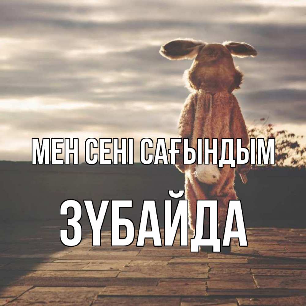 Күн сайын ашық хат с именем, ЗҮБАЙДА Мен сені сағындым даже в костюме зайца Онлайн тегін жүктеп алу тілектері бар керемет карта 