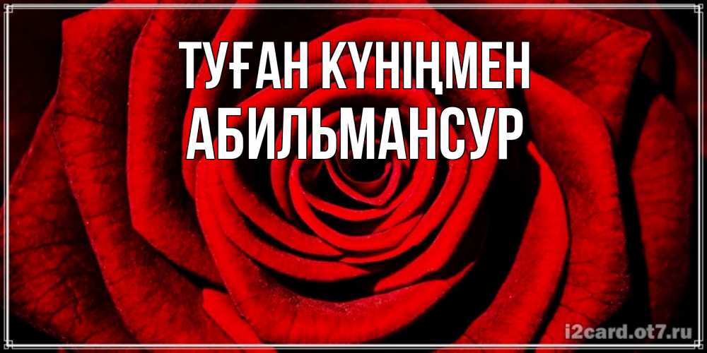 Күн сайын ашық хат с именем, Абильмансур Туған күніңмен алая роза Онлайн тегін жүктеп алу тілектері бар керемет карта 