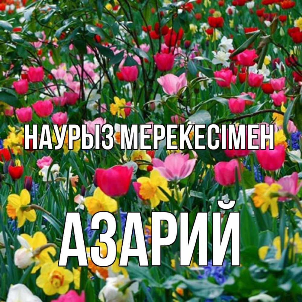 Күн сайын ашық хат с именем, Азарий Наурыз мерекесімен с наурызом праздником весны поздравления для женщины Онлайн тегін жүктеп алу тілектері бар керемет карта 