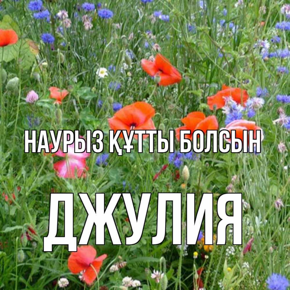 Күн сайын ашық хат с именем, Джулия Наурыз құтты болсын наурыз  4 Онлайн тегін жүктеп алу тілектері бар керемет карта 