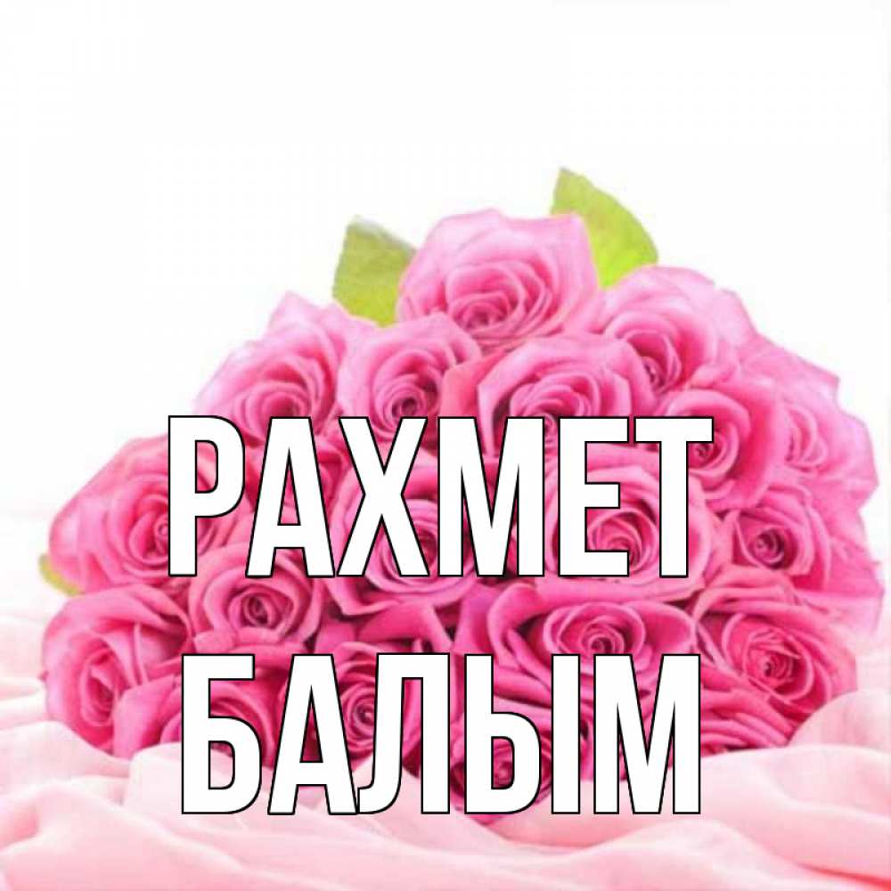Күн сайын ашық хат с именем, БАЛЫМ рахмет розовые розы с подписью Онлайн тегін жүктеп алу тілектері бар керемет карта 