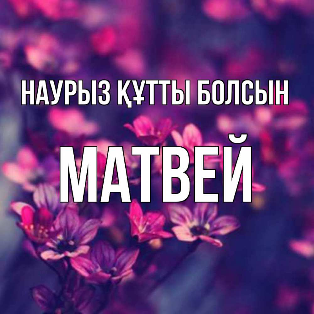 Күн сайын ашық хат с именем, Матвей Наурыз құтты болсын небольшие цветы 1 Онлайн тегін жүктеп алу тілектері бар керемет карта 