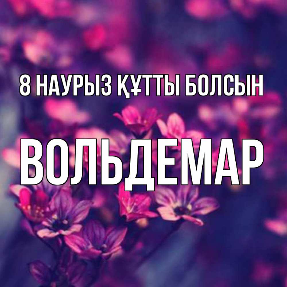 Күн сайын ашық хат с именем, Вольдемар 8 наурыз құтты болсын небольшие цветы 1 Онлайн тегін жүктеп алу тілектері бар керемет карта 