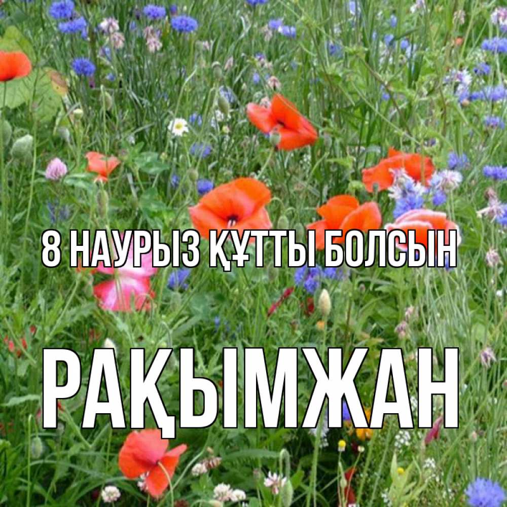 Күн сайын ашық хат с именем, Рақымжан 8 наурыз құтты болсын международный женский день 4 Онлайн тегін жүктеп алу тілектері бар керемет карта 