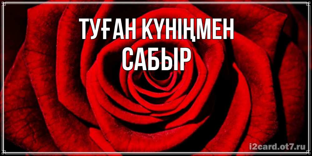 Күн сайын ашық хат с именем, САБЫР Туған күніңмен алая роза Онлайн тегін жүктеп алу тілектері бар керемет карта 