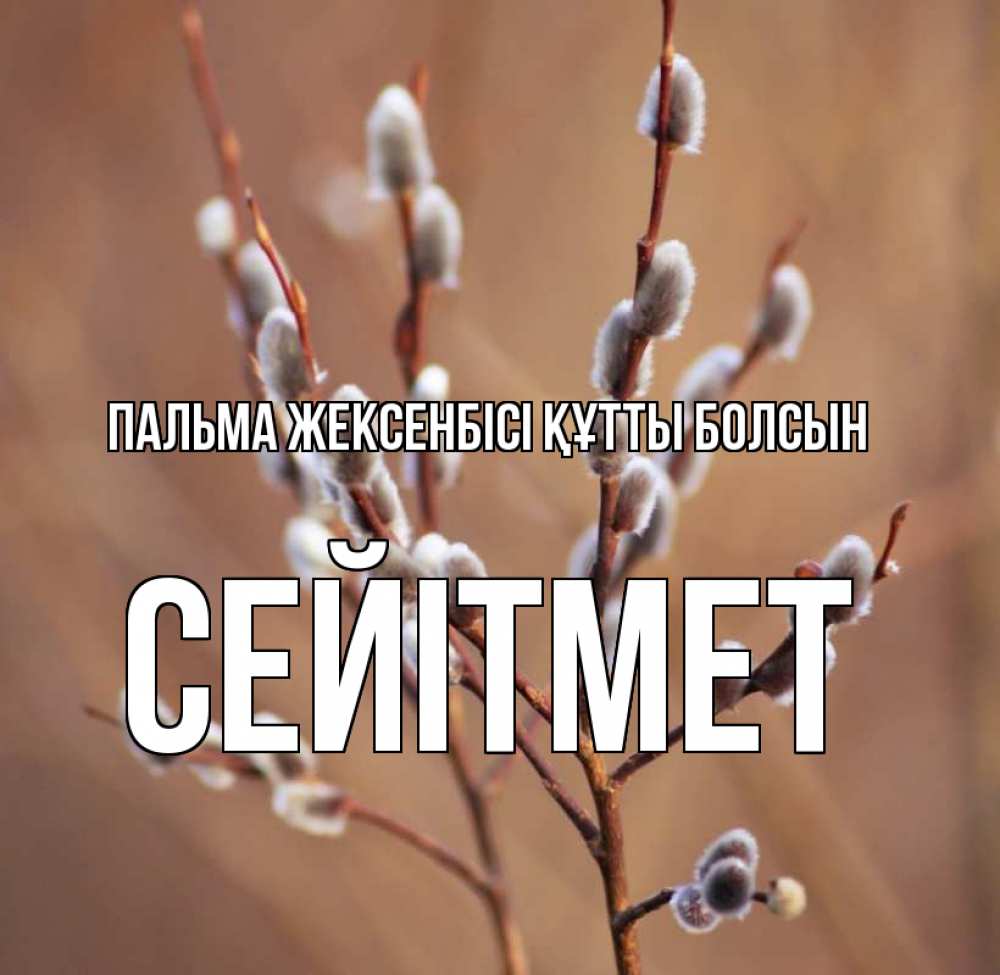 Күн сайын ашық хат с именем, СЕЙІТМЕТ Пальма жексенбісі құтты болсын верба Онлайн тегін жүктеп алу тілектері бар керемет карта 
