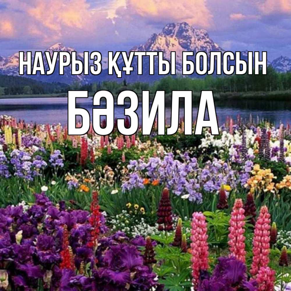 Күн сайын ашық хат с именем, БӘЗИЛА Наурыз құтты болсын наурыз Онлайн тегін жүктеп алу тілектері бар керемет карта 