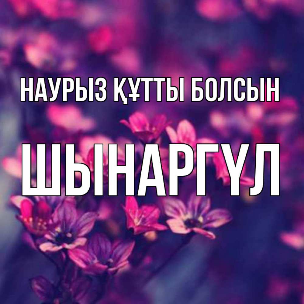 Күн сайын ашық хат с именем, ШЫНАРГҮЛ Наурыз құтты болсын небольшие цветы 1 Онлайн тегін жүктеп алу тілектері бар керемет карта 