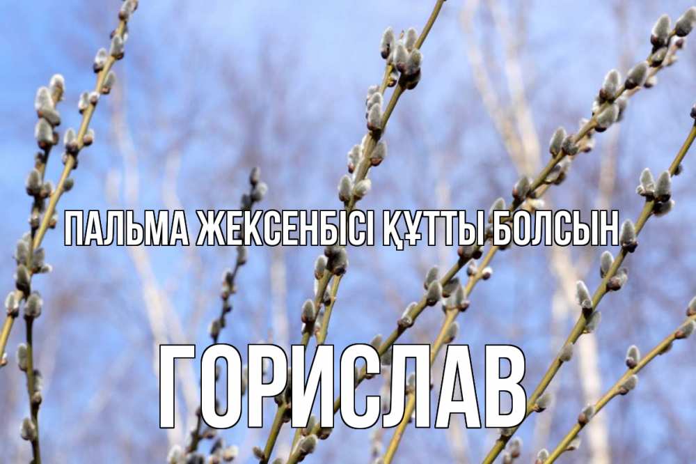 Күн сайын ашық хат с именем, Горислав Пальма жексенбісі құтты болсын верба Онлайн тегін жүктеп алу тілектері бар керемет карта 