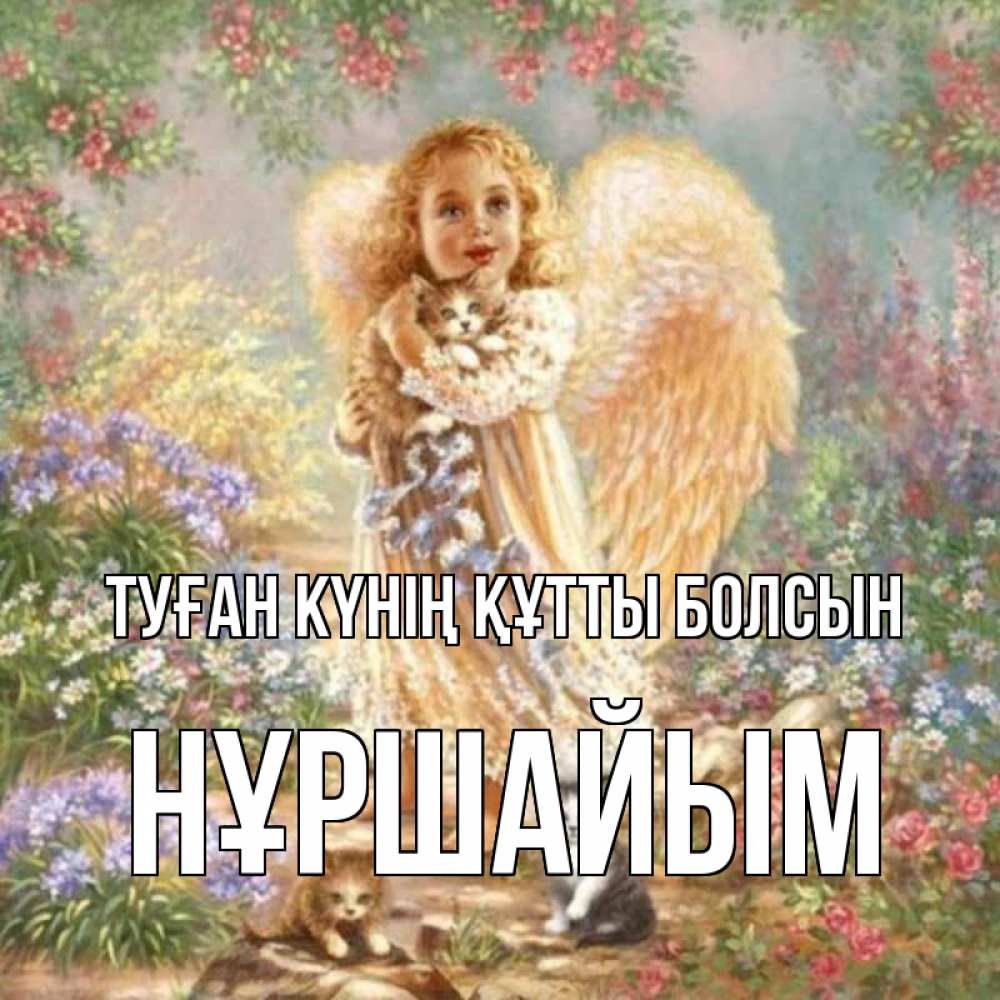Күн сайын ашық хат с именем, НҰРШАЙЫМ Туған күнің құтты болсын держит котенка Онлайн тегін жүктеп алу тілектері бар керемет карта 