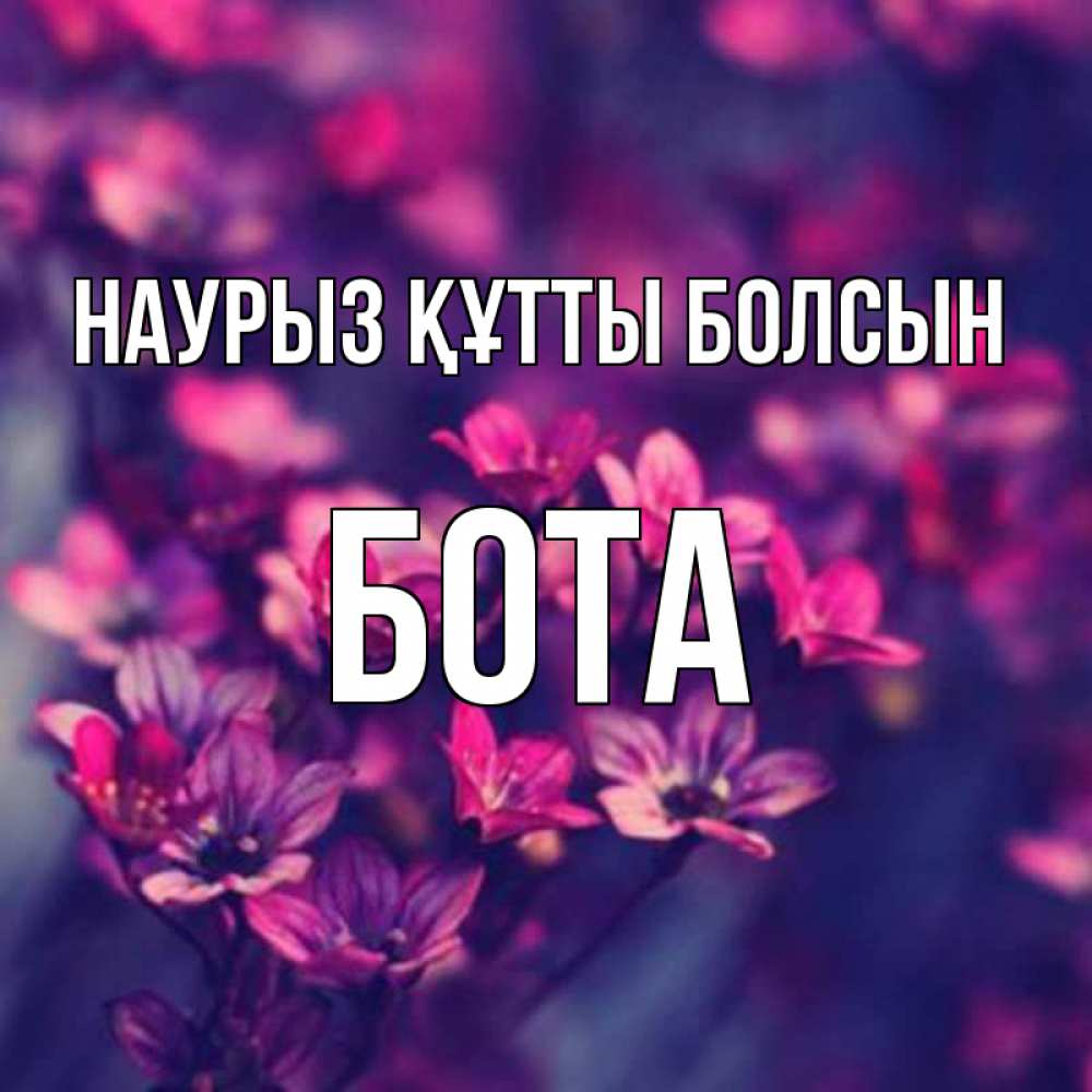 Күн сайын ашық хат с именем, БОТА Наурыз құтты болсын небольшие цветы 1 Онлайн тегін жүктеп алу тілектері бар керемет карта 