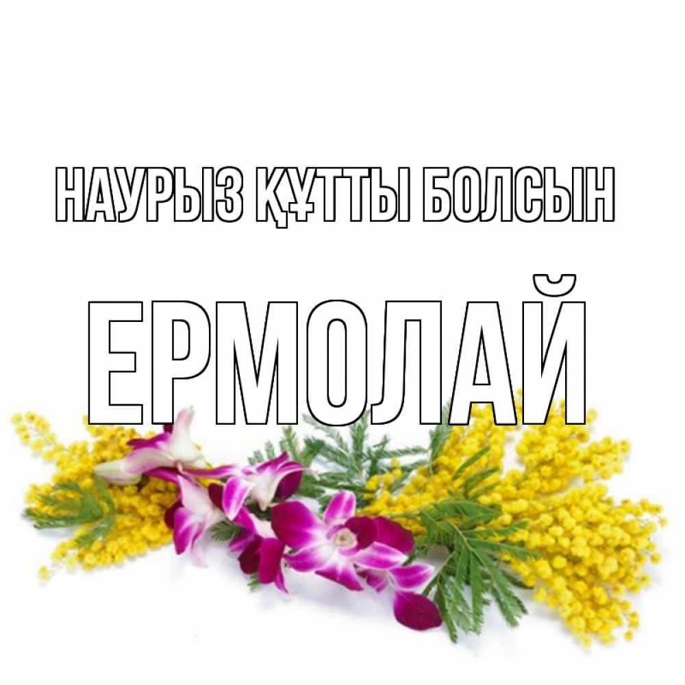 Күн сайын ашық хат с именем, Ермолай Наурыз құтты болсын открытка  наурыз с цветами  1 Онлайн тегін жүктеп алу тілектері бар керемет карта 