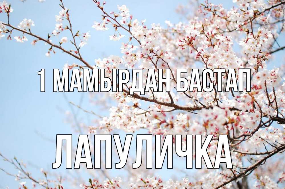 Күн сайын ашық хат с именем, Лапуличка 1 мамырдан бастап С 1 мая Онлайн тегін жүктеп алу тілектері бар керемет карта 
