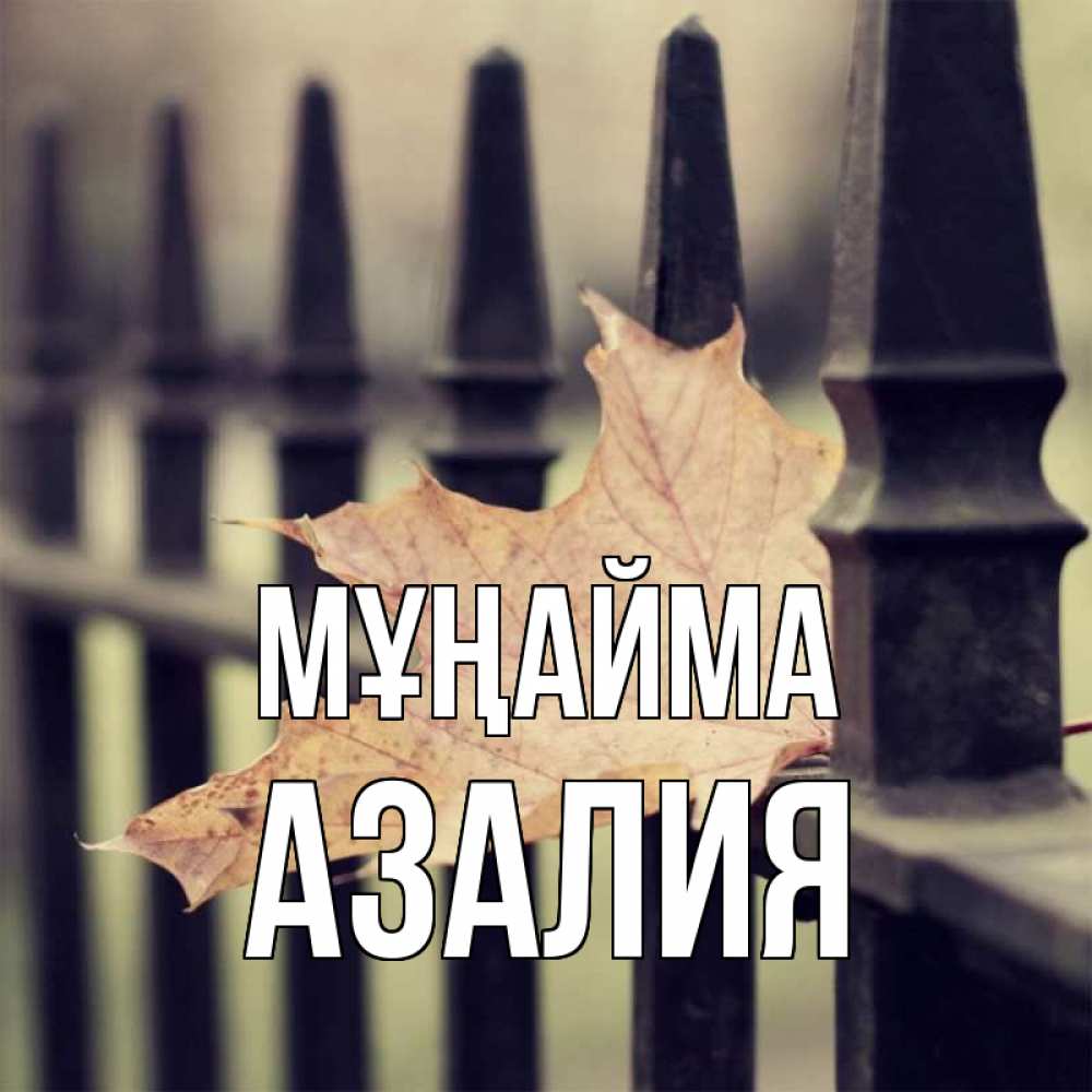 Күн сайын ашық хат с именем, Азалия Мұңайма лист клена Онлайн тегін жүктеп алу тілектері бар керемет карта 