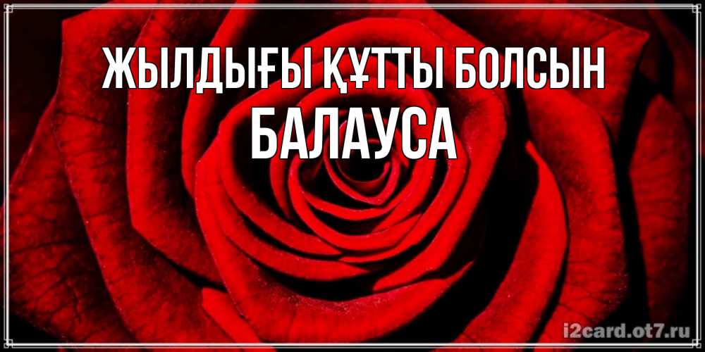 Күн сайын ашық хат с именем, БАЛАУСА Жылдығы құтты болсын алая роза Онлайн тегін жүктеп алу тілектері бар керемет карта 