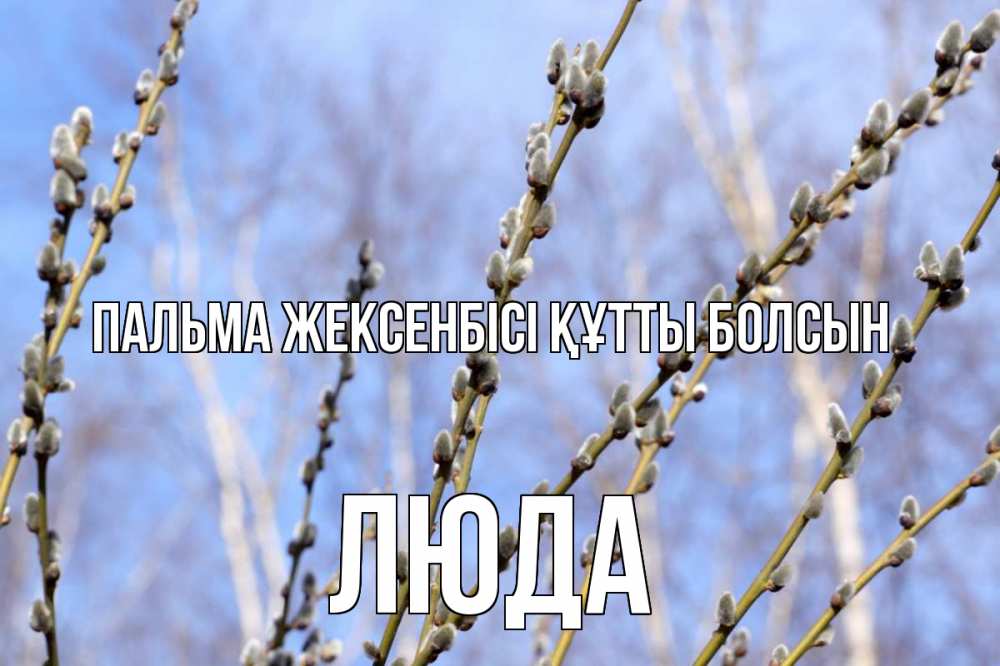 Күн сайын ашық хат с именем, Люда Пальма жексенбісі құтты болсын верба Онлайн тегін жүктеп алу тілектері бар керемет карта 