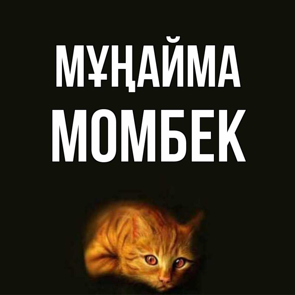 Күн сайын ашық хат с именем, МОМБЕК Мұңайма лежащий кот в темноте Онлайн тегін жүктеп алу тілектері бар керемет карта 